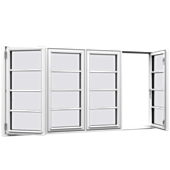 Sprossevindu med vannrett sprosse